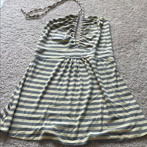 Rachel Pally Yellow and Gray Striped women’s halter top